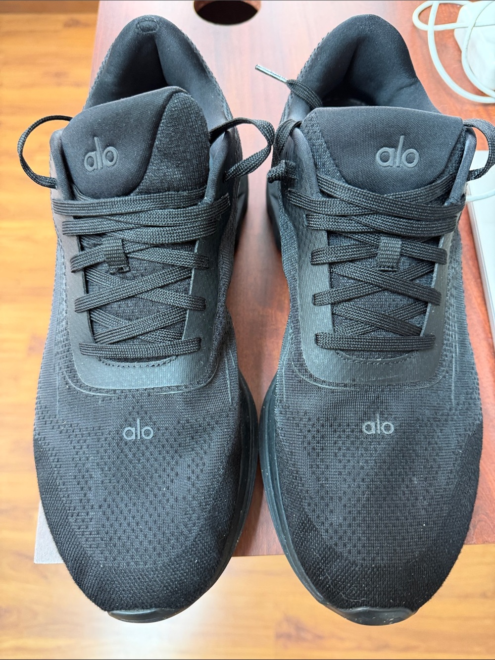 ALO Yoga Men’s All-Black Athletic Knit Sneakers